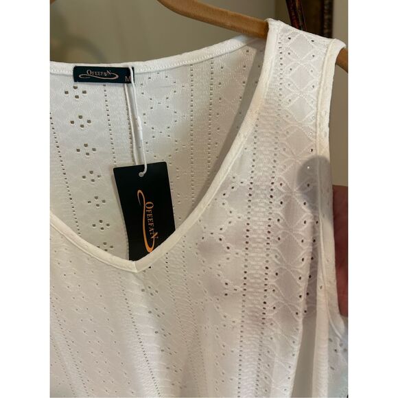 White Eyelet Knit Swimsuit Coverup NWT - Picture 3 of 5